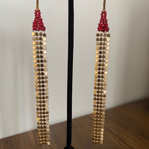 2 pair ; Long and short Dangle Golden Earr… - Picture 3 of 4